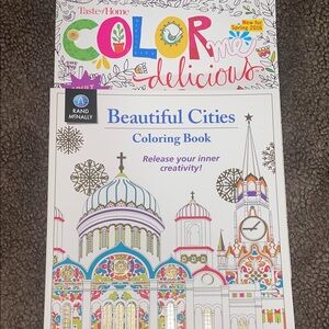 Rand McNally Beautiful Cities Coloring Book and Color me Delicious